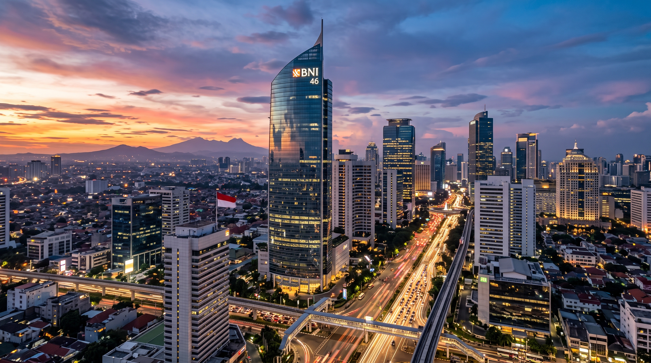 Pemandangan kota Jakarta skyline